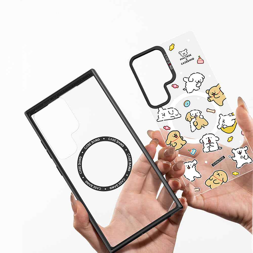 Galaxy S24 Plus Kılıf M-safe Şarj Özellikli Casebang Body Frame Kapak Siyah