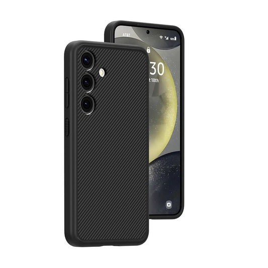 Galaxy S24 Plus Kılıf M-safe Şarj Özellikli Karbon Fiber Görünümlü Zore T-Karbon Kapak Siyah