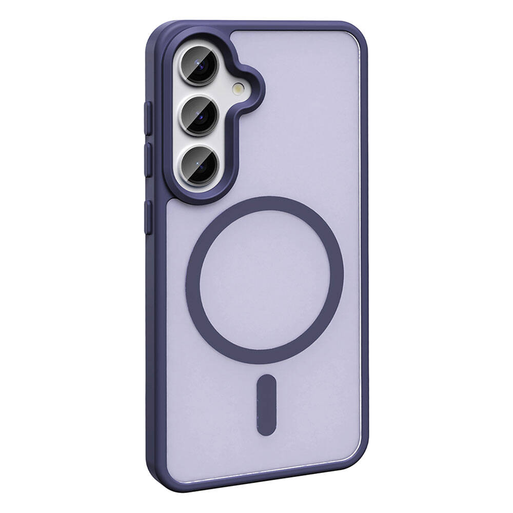 Galaxy S24 Plus Case M-safe Charging Feature Matte Back Surface Zore Sio Cover Gray