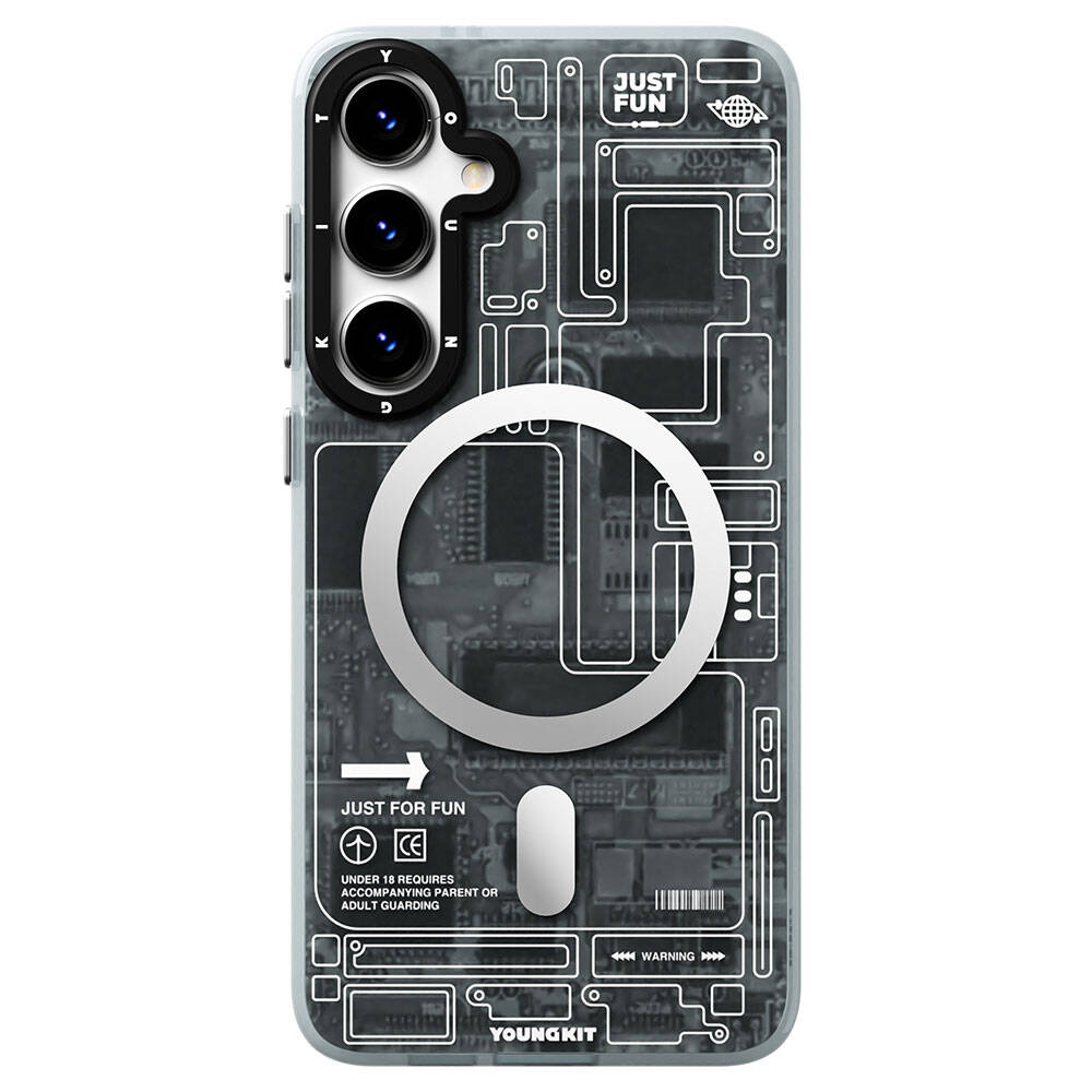 Galaxy S24 Plus Case M-Safe Charging Feature YoungKit Technology Series Cover White