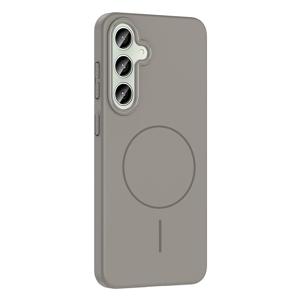 Galaxy S24 Plus Case Zore Ruby Hard Cover Gray with M-safe Charging Feature