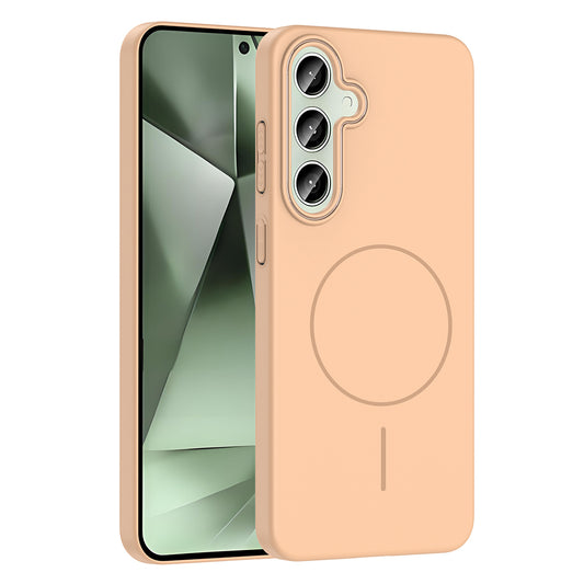 Galaxy S24 Plus Case Zore Ruby Hard Cover Desert Titanium with M-safe Charging Function