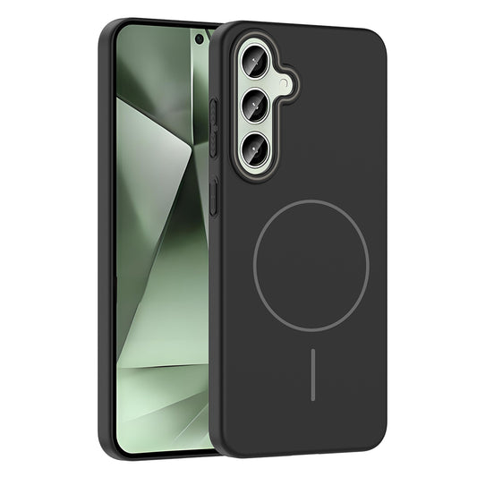 Galaxy S24 Plus Case Zore Ruby Hard Cover Black with M-safe Charging Feature