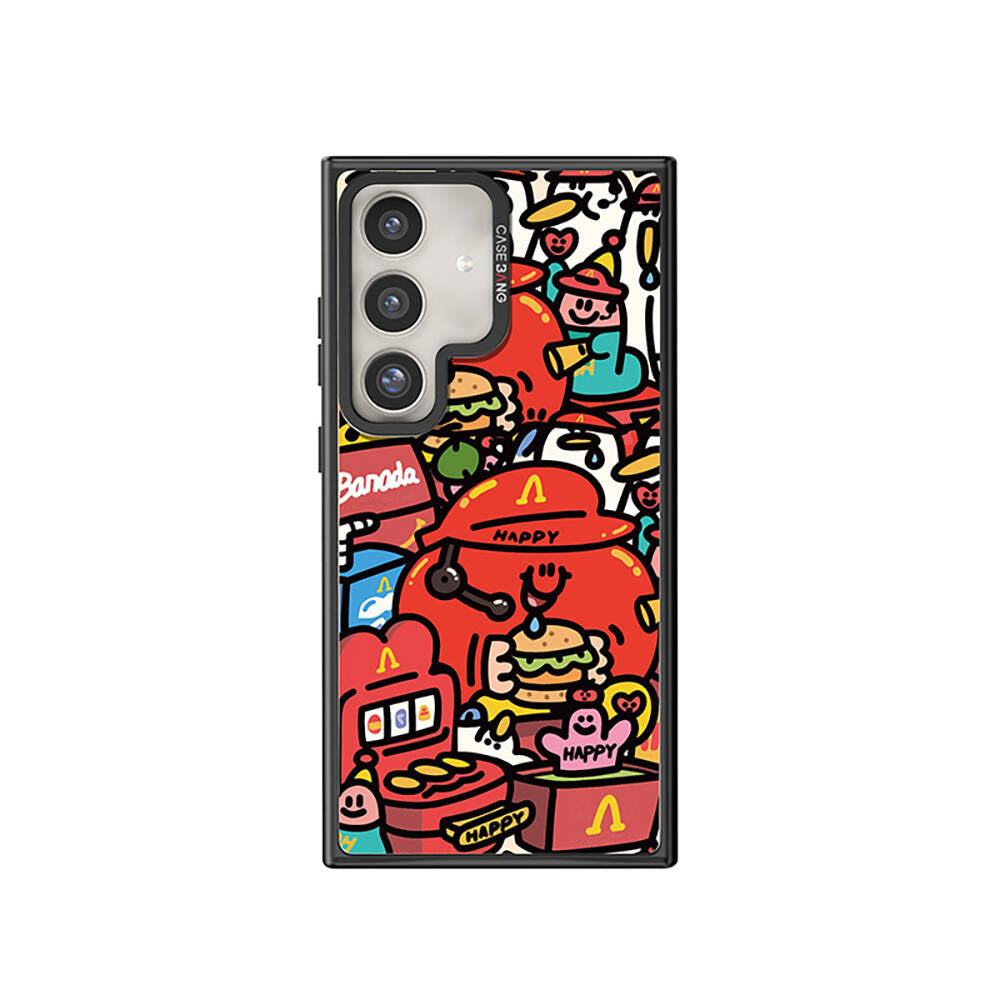 Galaxy S24 Plus M-safe Şarj Özellikli Casebang Ahhey Serisi Arka Panel Kırmızı