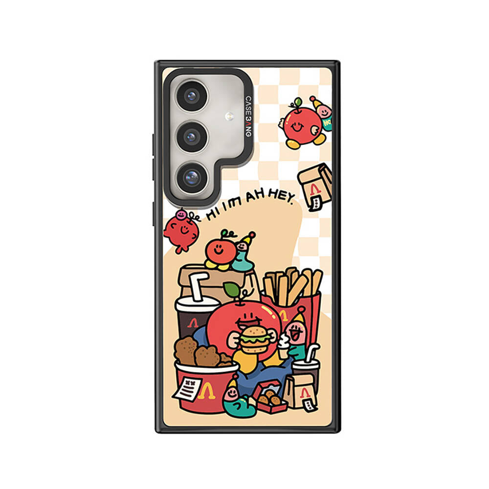 Galaxy S24 Plus M-safe Şarj Özellikli Casebang Ahhey Serisi Arka Panel Kırmızı