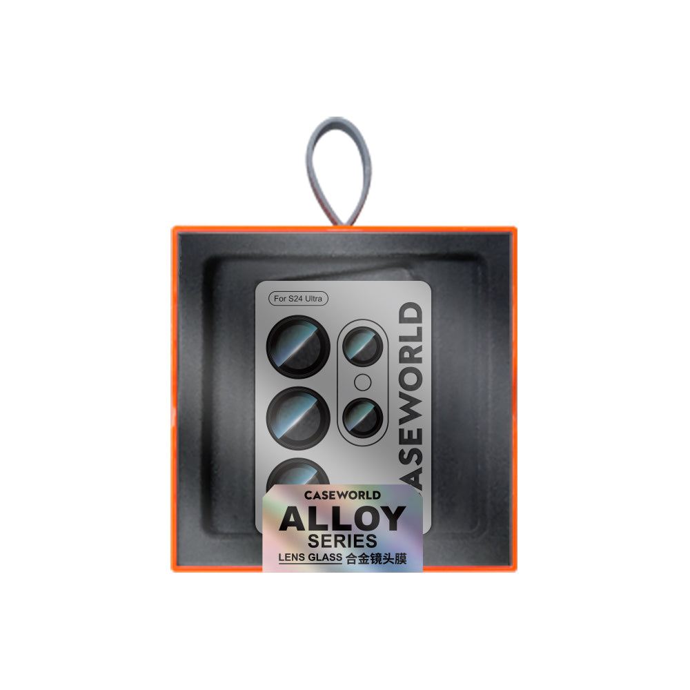 Galaxy S24 Ultra CaseWorld Alloy Serisi Oleofobik Anti Reflective Kamera Lens Koruyucu Gümüş