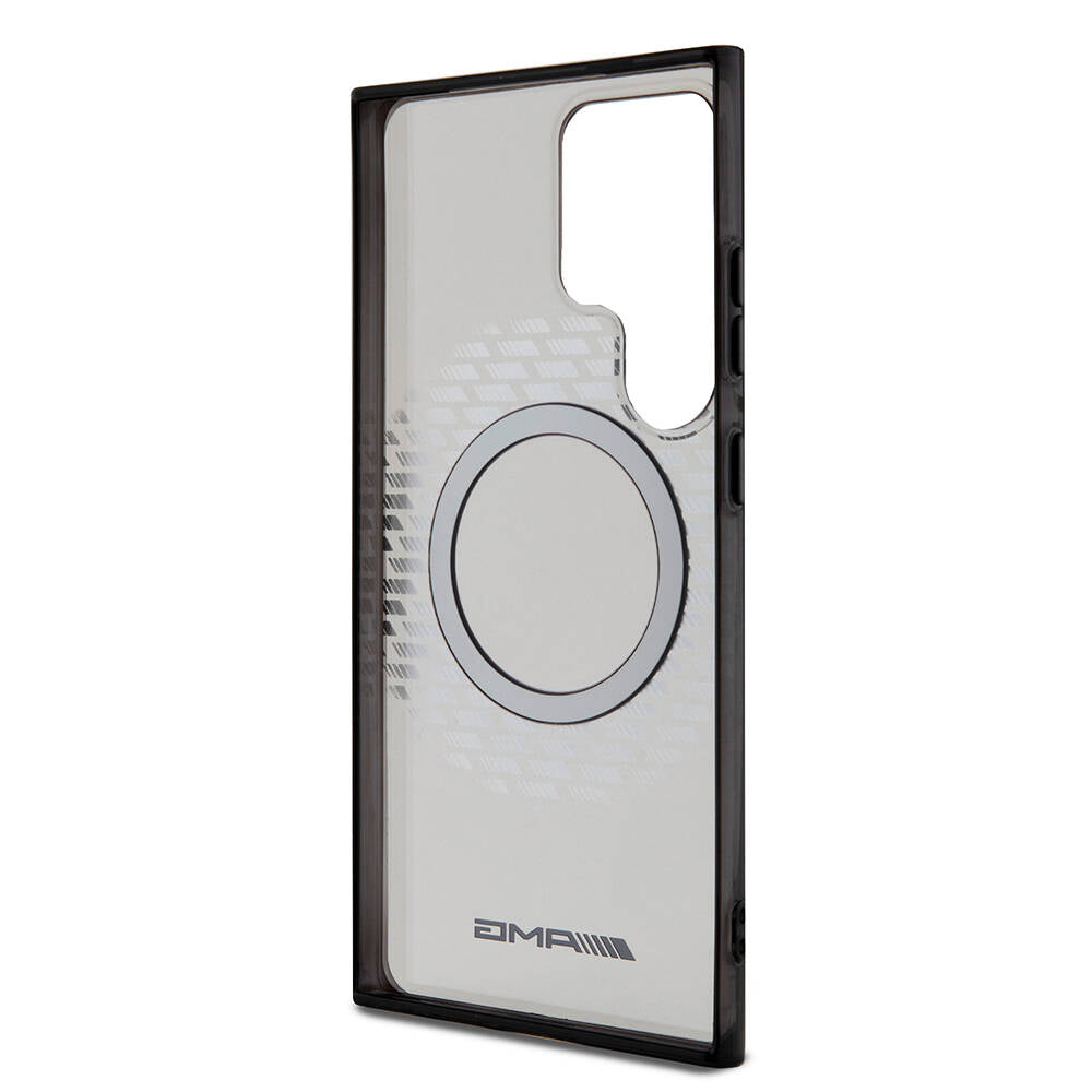Galaxy S24 Ultra Case AMG Original Licensed M-safe Charging Feature Rhombus Patterned Transparent Cover Colorless