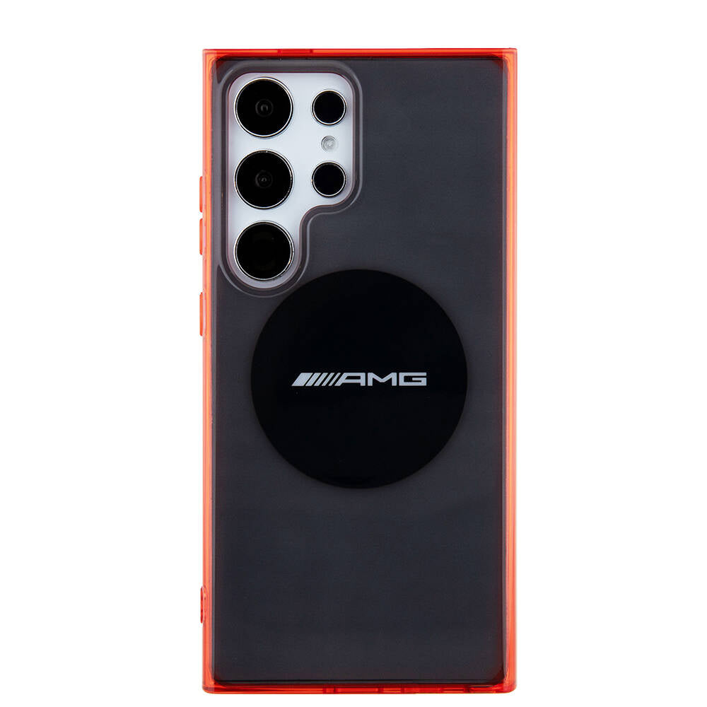 Galaxy S24 Ultra Case AMG Original Licensed M-safe Charging Transparent Timeless Cover Black