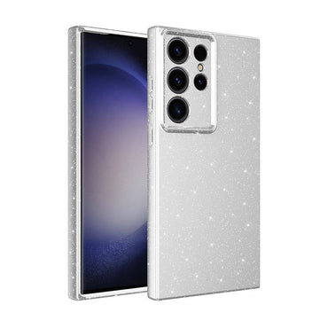 Galaxy S24 Ultra Kılıf Kamera Korumalı Simli Lüks Zore Koton Kapak Pembe Koyu