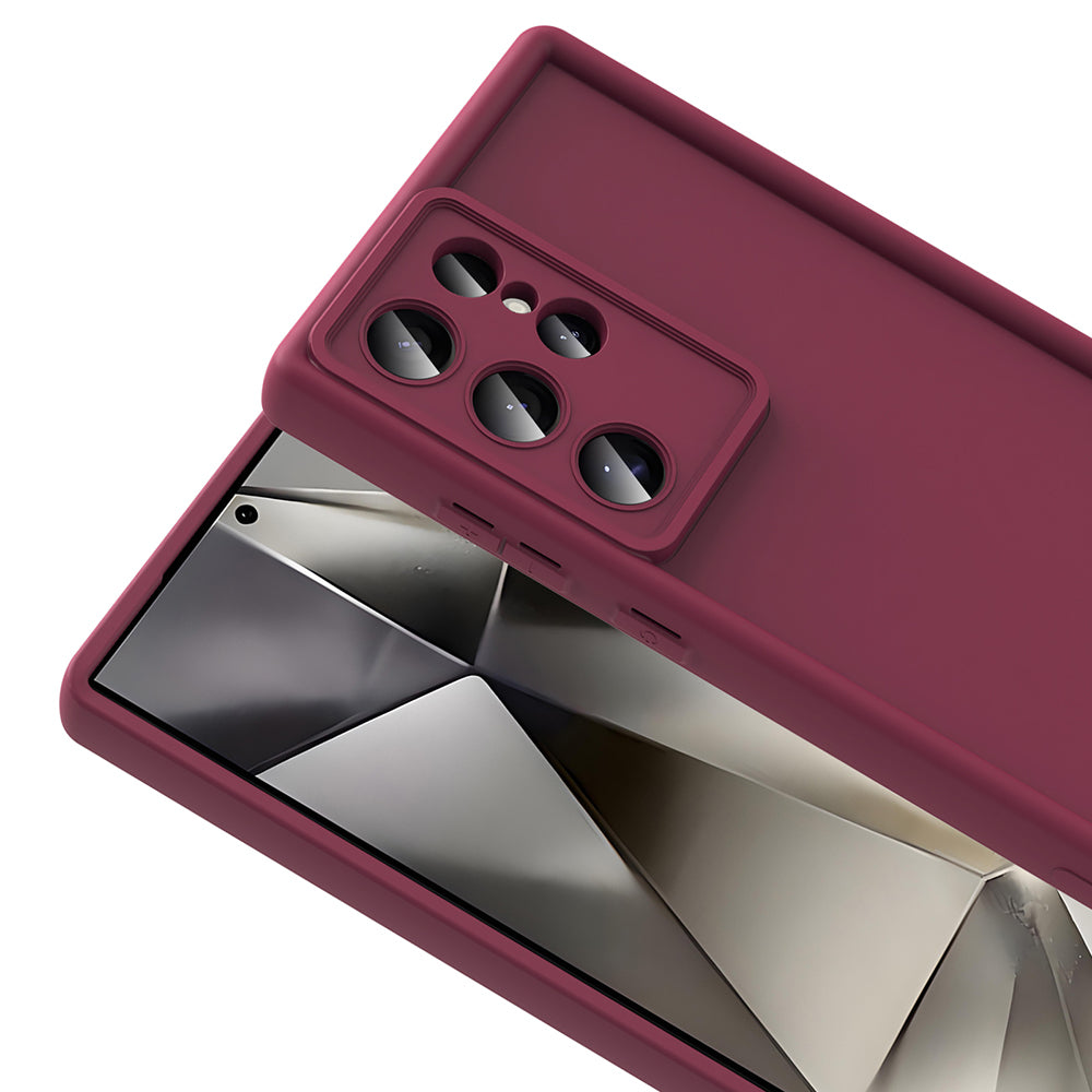 Galaxy S24 Ultra Camera Protection Case Zore Pineapple Cover Plum