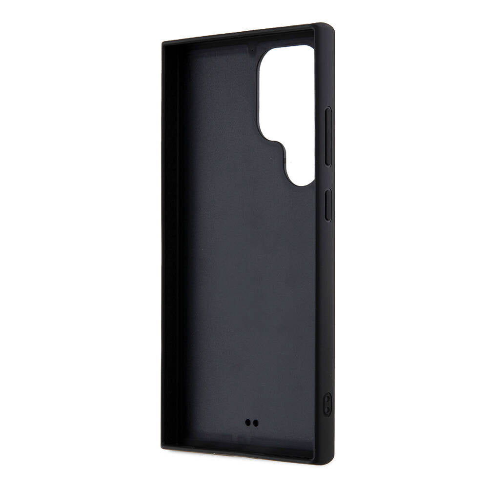 Galaxy S24 Ultra Case Karl Lagerfeld Stone Metal Logo Original Licensed Cover Black
