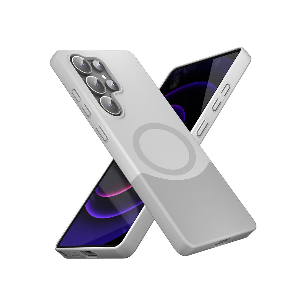 Galaxy S24 Ultra Case M-Safe Charging Magnetic Zore Double Cover Gray