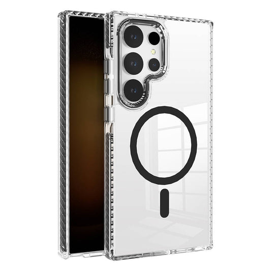 Galaxy S24 Ultra Case with M-safe Charging, Airbag, Attachable Strap, Zore Nana Cover Black