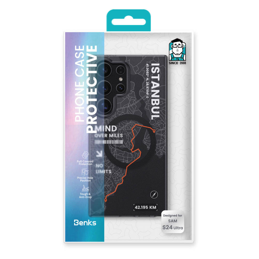 Galaxy S24 Ultra Case M-safe Charging Feature Benks City Series Cover Blue