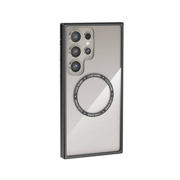 Galaxy S24 Ultra Kılıf M-safe Şarj Özellikli Casebang Body Frame Kapak Siyah