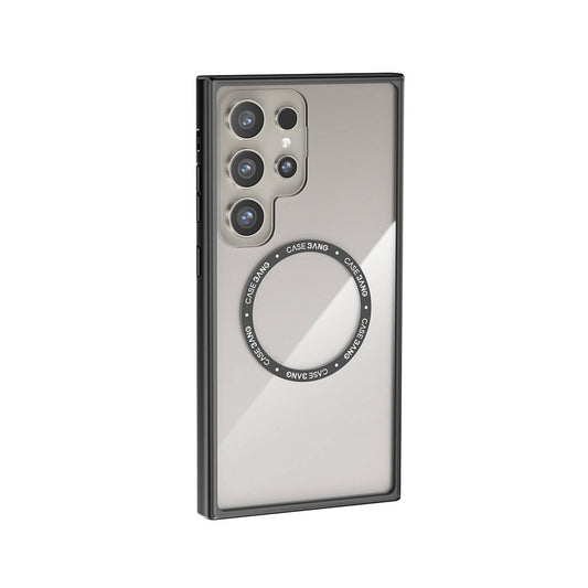 Galaxy S24 Ultra Kılıf M-safe Şarj Özellikli Casebang Body Frame Kapak Siyah