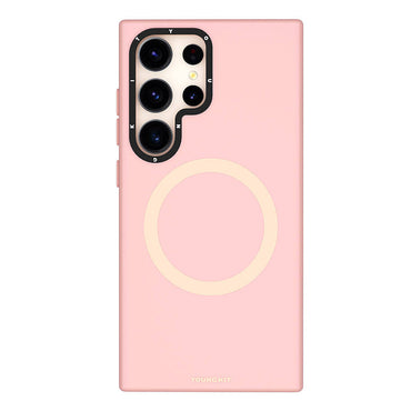 Galaxy S24 Ultra Kılıf M-safe Şarj Özellikli Çizilmeye Ve Aşınmaya Dayanıklı Youngkit Velvet Serisi Kapak Siyah