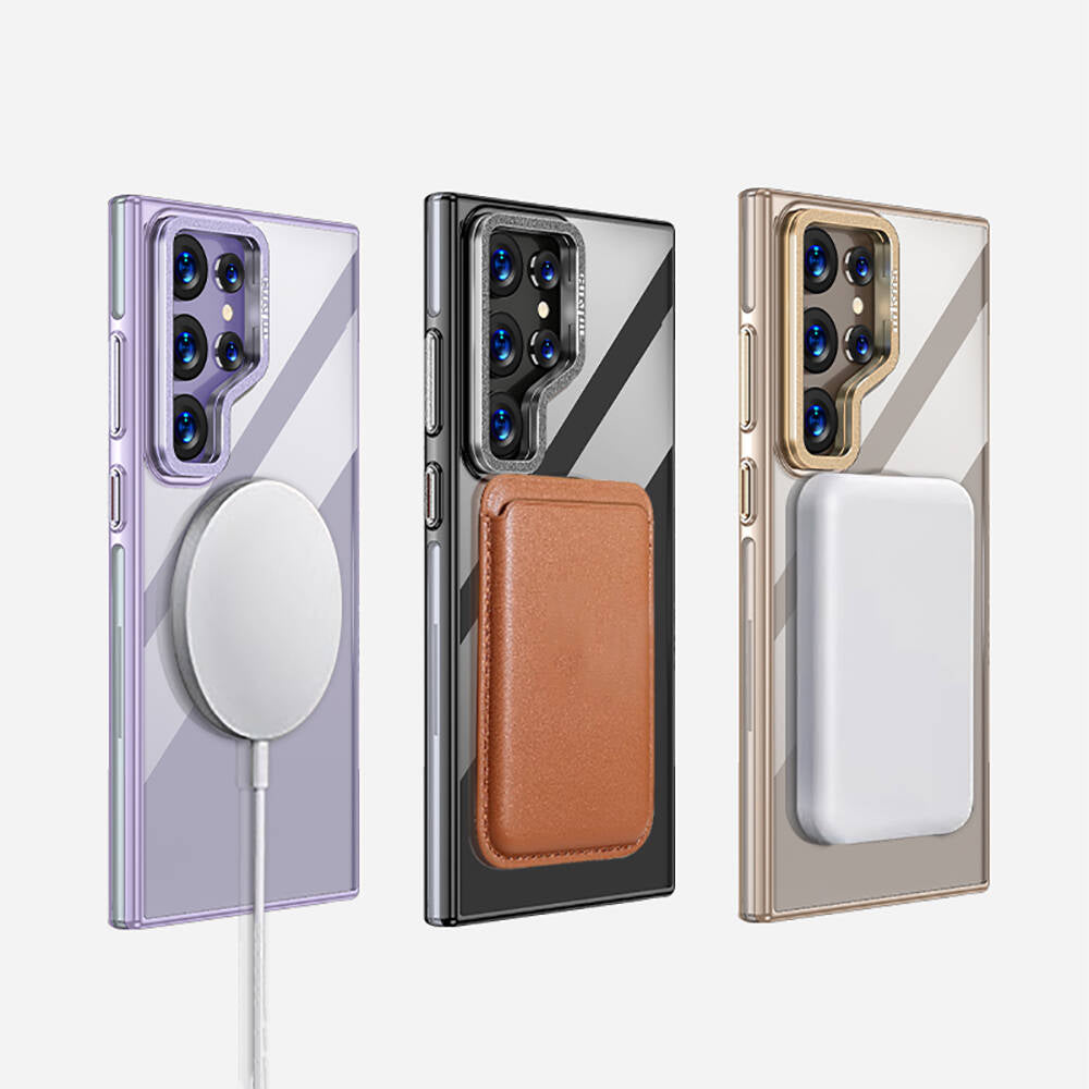 Galaxy S24 Ultra Kılıf M-safe Şarj Özellikli Wlons Standlı Efsane Kapak Siyah