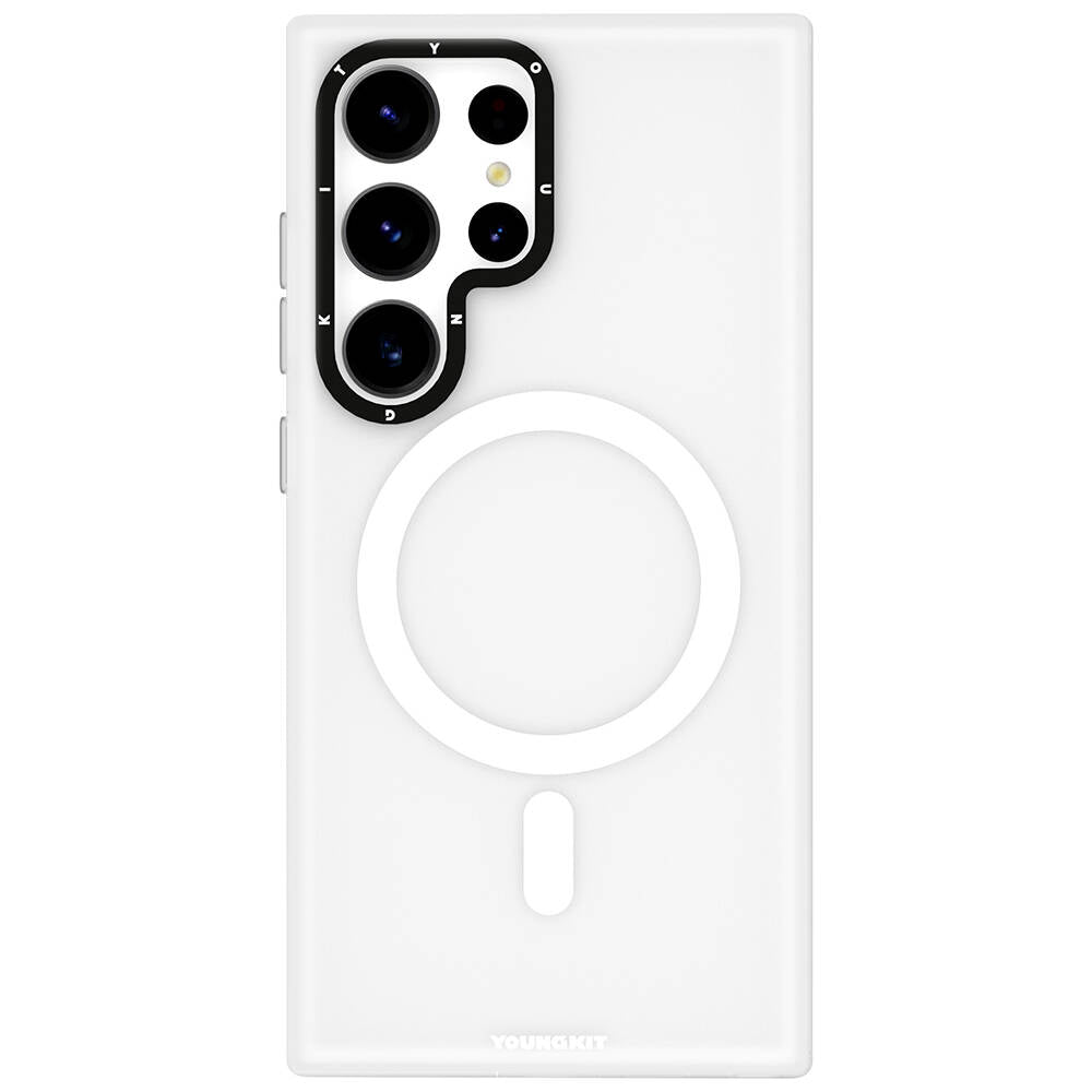 Galaxy S24 Ultra Case M-safe Charging Feature Youngkit Hidden Sand Series Cover White