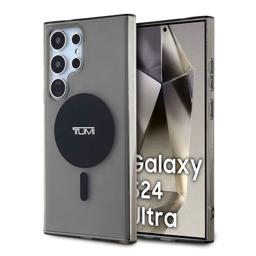 Galaxy S24 Ultra Kılıf TUMI Orjinal Lisanslı M-safe Şarj Özellikli Airbag Köşeli Transparan Plain Kapak Siyah