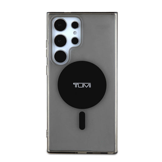 Galaxy S24 Ultra Kılıf TUMI Orjinal Lisanslı M-safe Şarj Özellikli Airbag Köşeli Transparan Plain Kapak Siyah