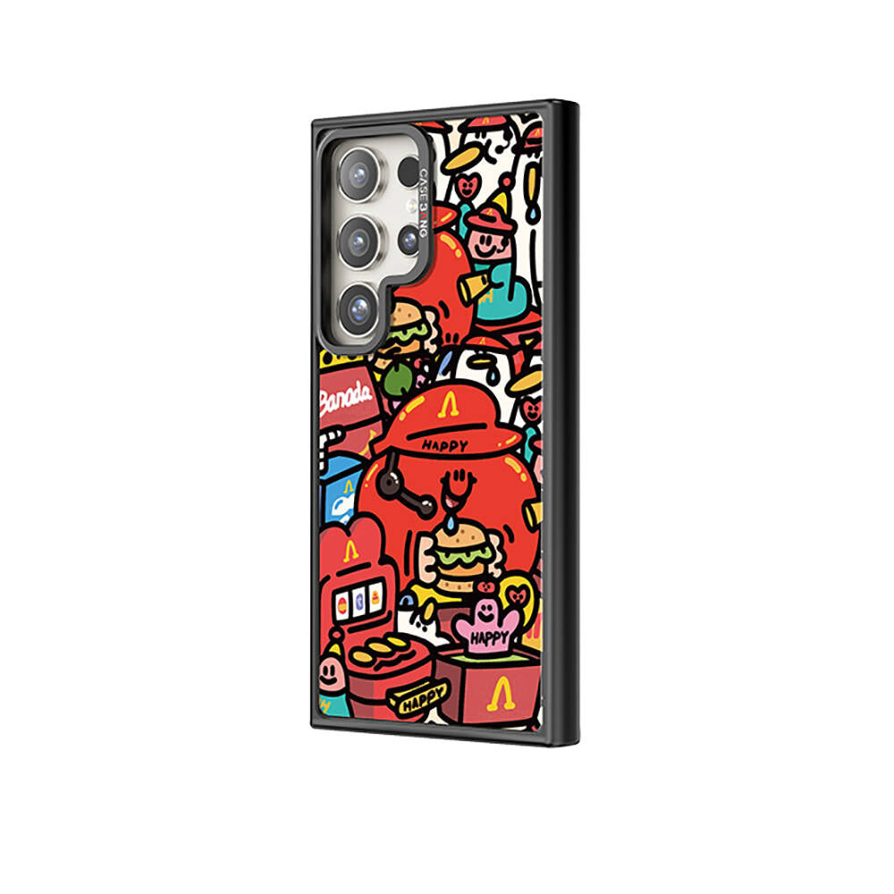 Galaxy S24 Ultra M-safe Şarj Özellikli Casebang Ahhey Serisi Arka Panel Kırmızı