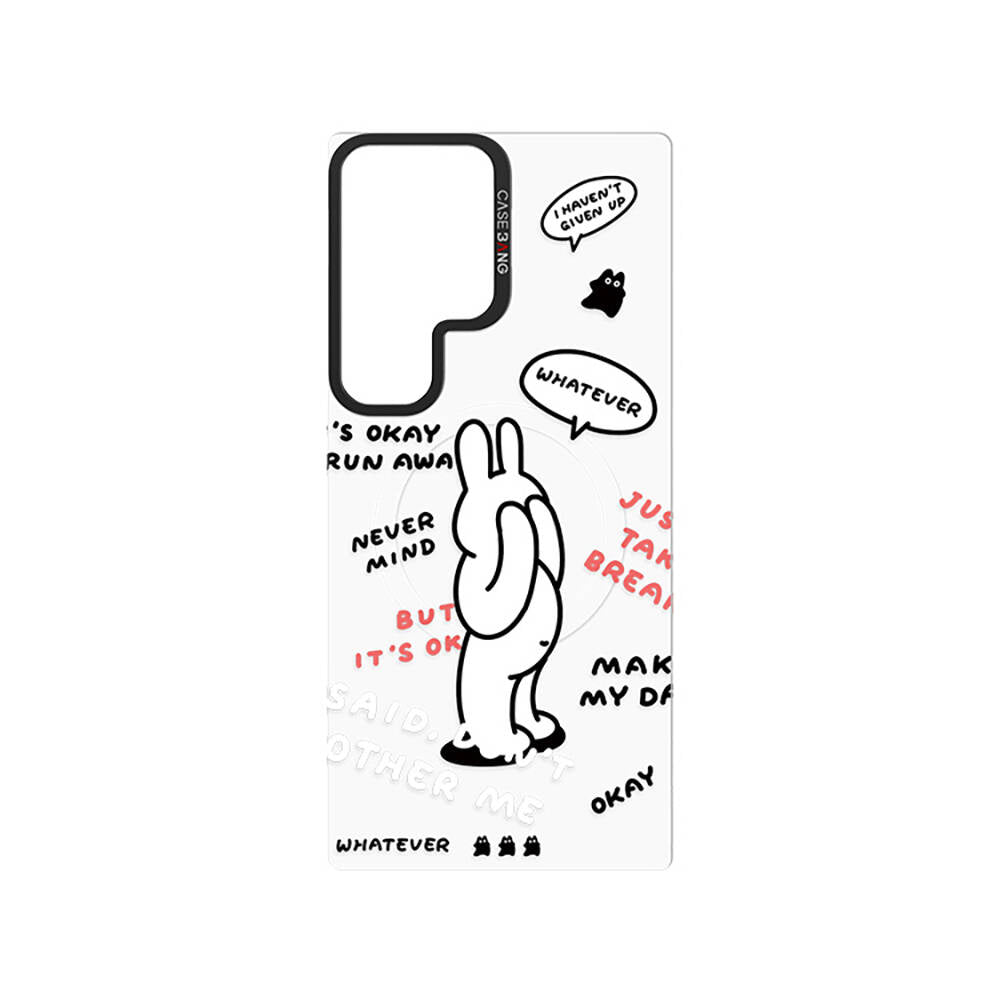 Galaxy S24 Ultra M-safe Şarj Özellikli Casebang Chill Out Serisi Mıknatıslı Arka Panel Siyah