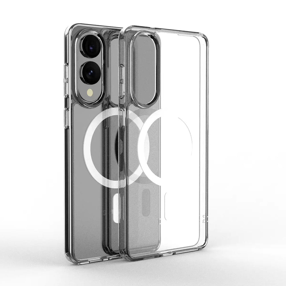 Galaxy S25 Edge Case Camera Protection M-safe Hard PC Zore Porto Cover Transparent