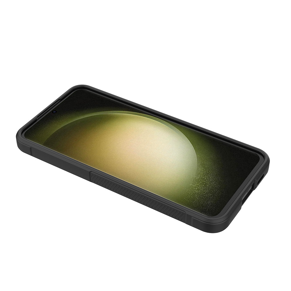 Galaxy S25 FE Case Flexible TPU Hollow Back Surface Design Zore Ethnic Silicone Cover Dark Green
