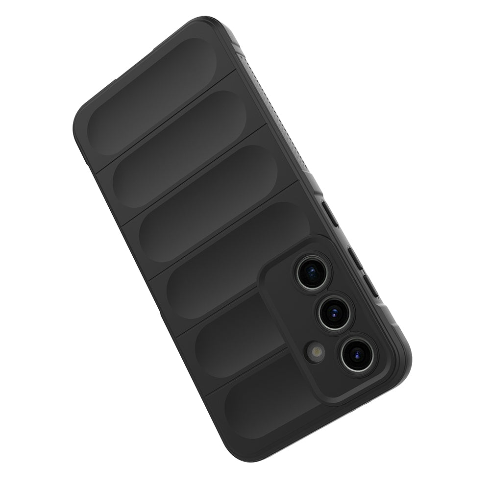 Galaxy S25 FE Case Flexible TPU Hollow Back Surface Design Zore Ethnic Silicone Cover Black