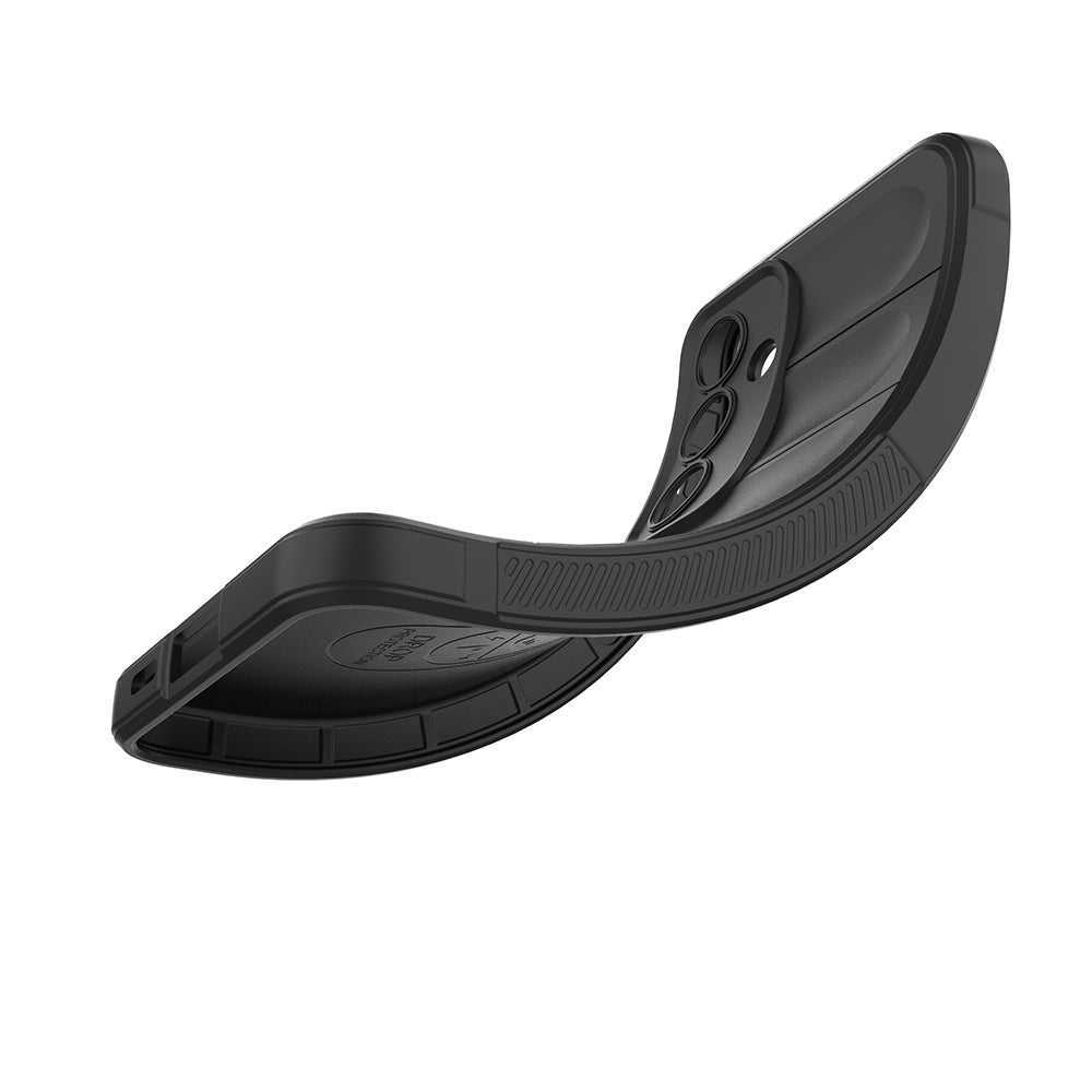 Galaxy S25 FE Kılıf Esnek TPU Oyuklu Arka Yüzey Tasarımlı Zore Etnik Silikon Kapak Siyah