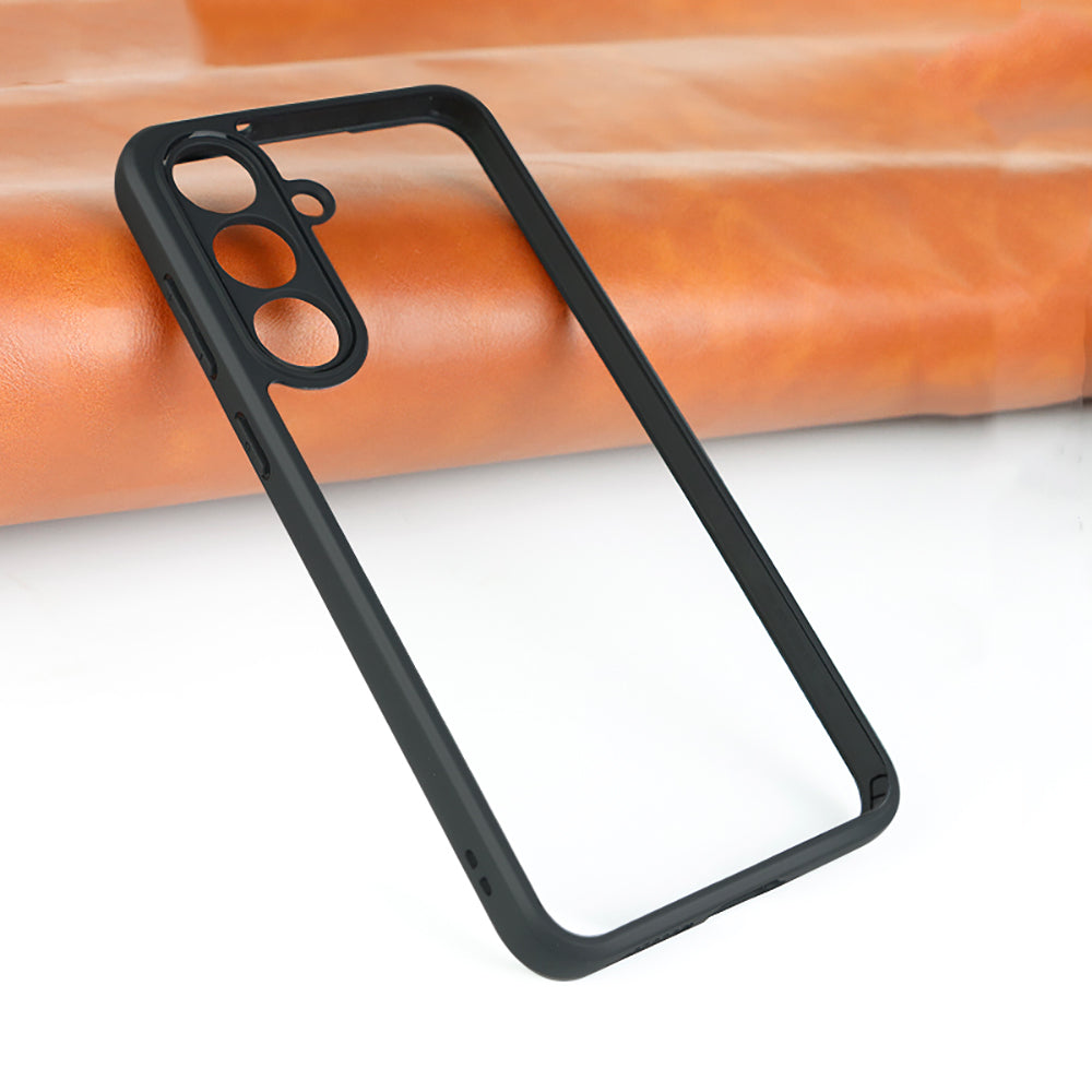 Galaxy S25 FE Case Camera Protection Transparent Back Surface Zore New Roll Cover Black