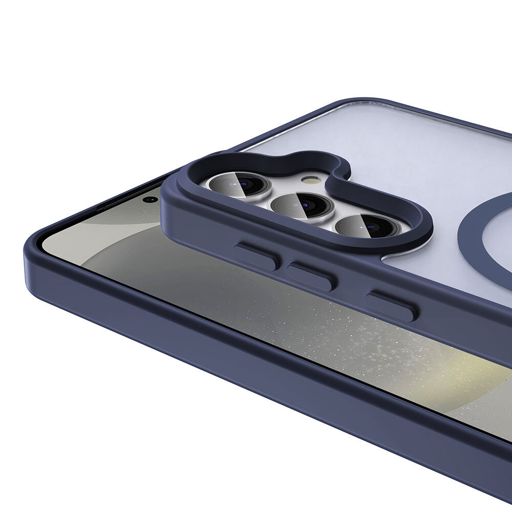 Galaxy S25 FE Case M-safe Charging Feature Matte Back Surface Zore Sio Cover Navy Blue