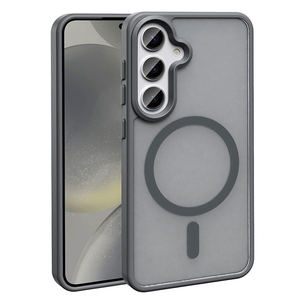 Galaxy S25 FE Case M-safe Charging Feature Matte Back Surface Zore Sio Cover Gray