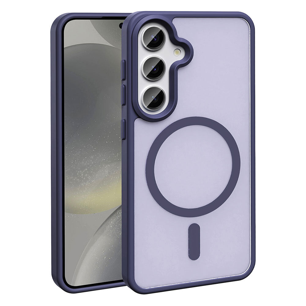 Galaxy S25 FE Case M-safe Charging Feature Matte Back Surface Zore Sio Cover Deep Purple