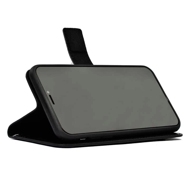 Galaxy S25 FE Case Zore Snow Deluxe Flip Cover Black