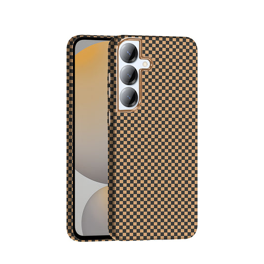 Galaxy S25 Case M-safe Charging Function Carbon Fiber Look Zore Gros Cover Desert Titanium