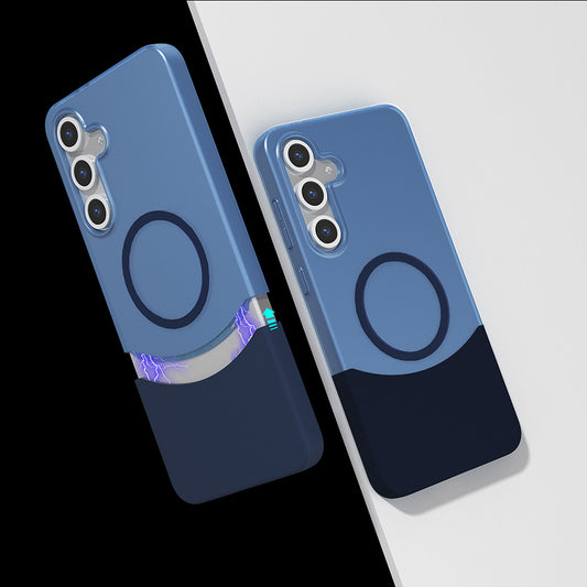 Galaxy S25 Case M-Safe Charging Magnetic Zore Double Cover Navy Blue