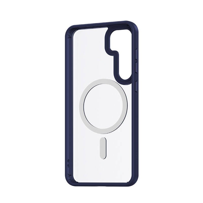 Galaxy S25 Case M-safe Charging Feature Transparent Back Surface Benks MagClap TPU Frame Cover Blue