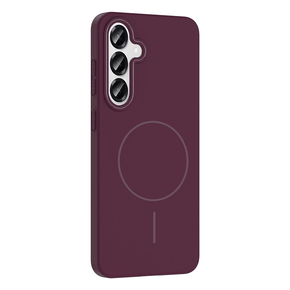Galaxy S25 Case Zore Ruby Hard Cover Black with M-safe Charging Feature