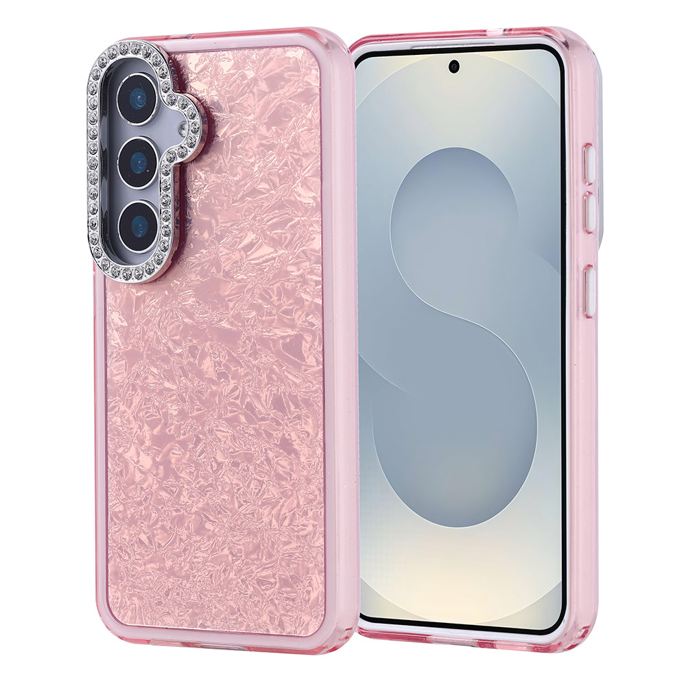 Galaxy S25 Case Stone Design Zore Door Cover Silver