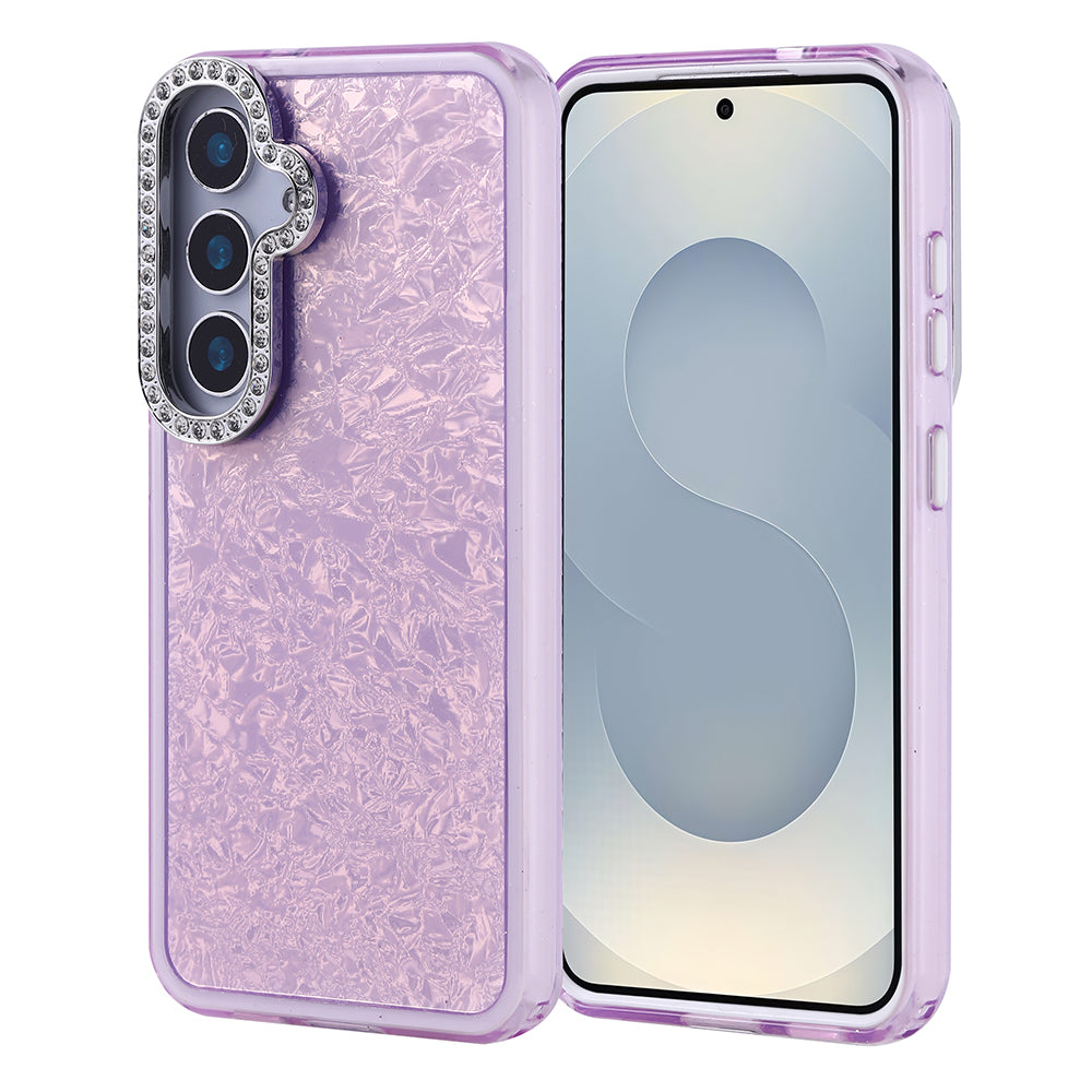 Galaxy S25 Case Stone Design Zore Door Cover Lilac