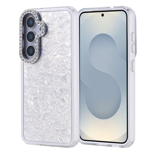 Galaxy S25 Case Stone Design Zore Door Cover Silver