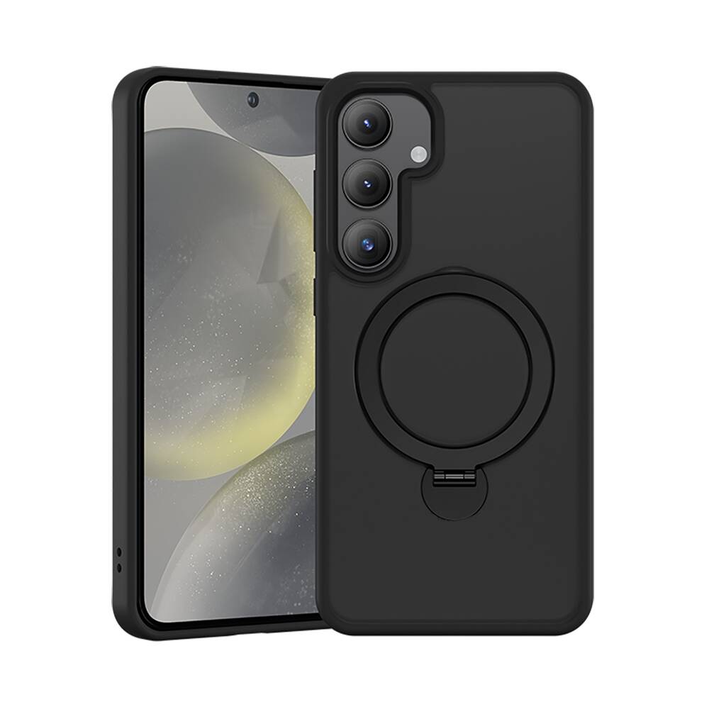 Galaxy S25 Plus Kılıf M-safe Şarj Özellikli Benks Standlı Mist Protective Kapak Siyah