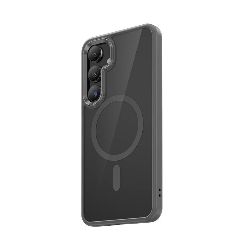 Galaxy S25 Plus Case M-safe Charging Feature Transparent Back Surface Benks MagClap TPU Frame Cover Gray