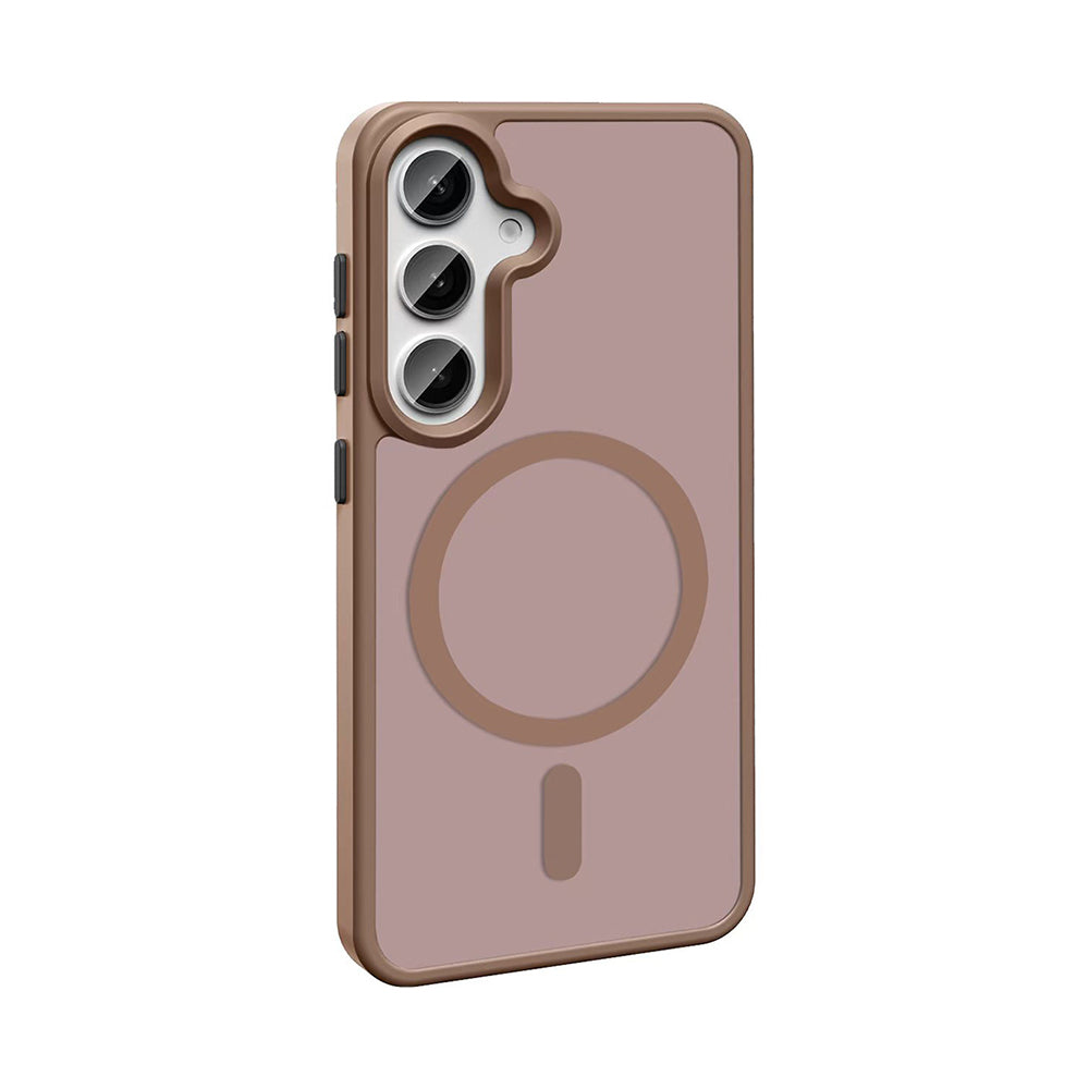 Galaxy S25 Plus Case with M-safe Charging Function Matte Back Surface Zore Sio Cover Rose Gold