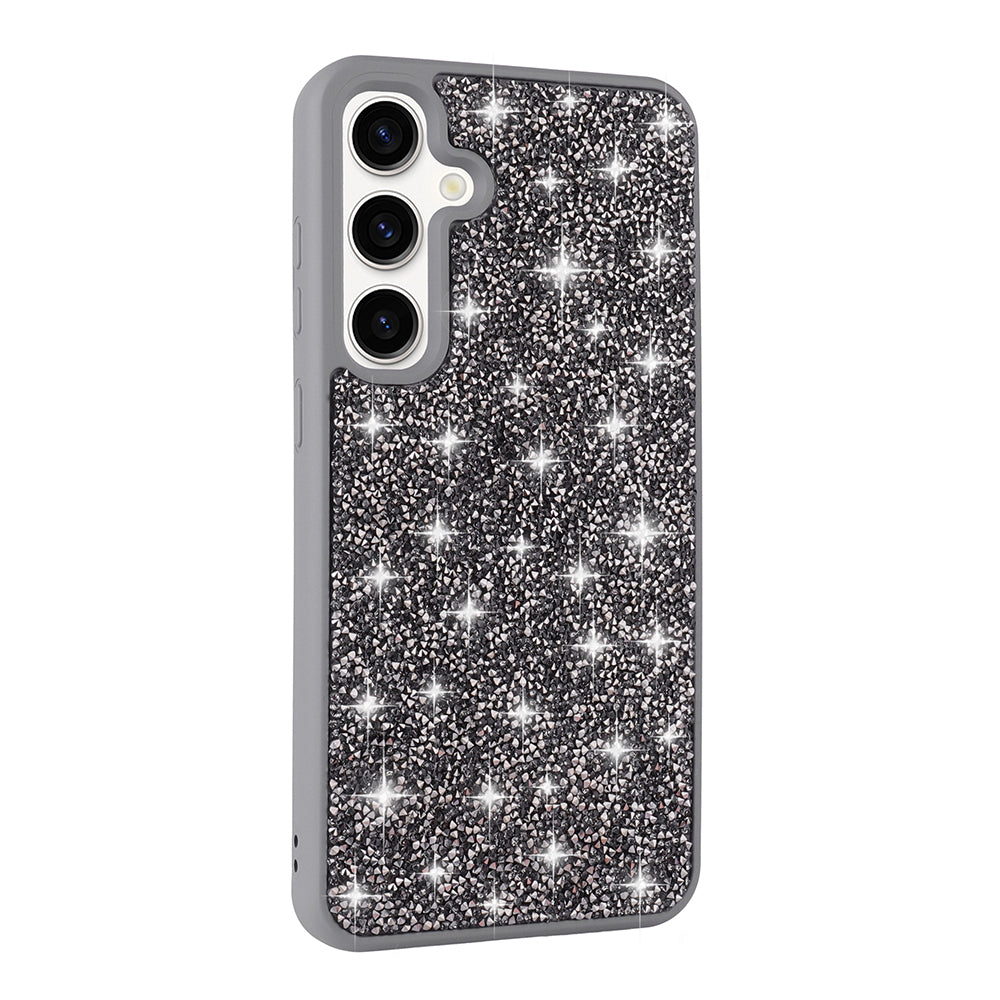 Galaxy S25 Plus Case Shiny Stone Design Zore Diamond Cover White