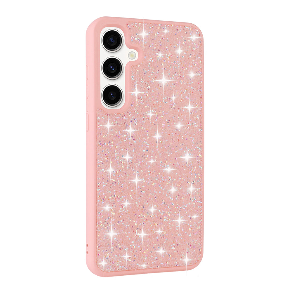 Galaxy S25 Plus Case Shiny Stone Design Zore Diamond Cover White