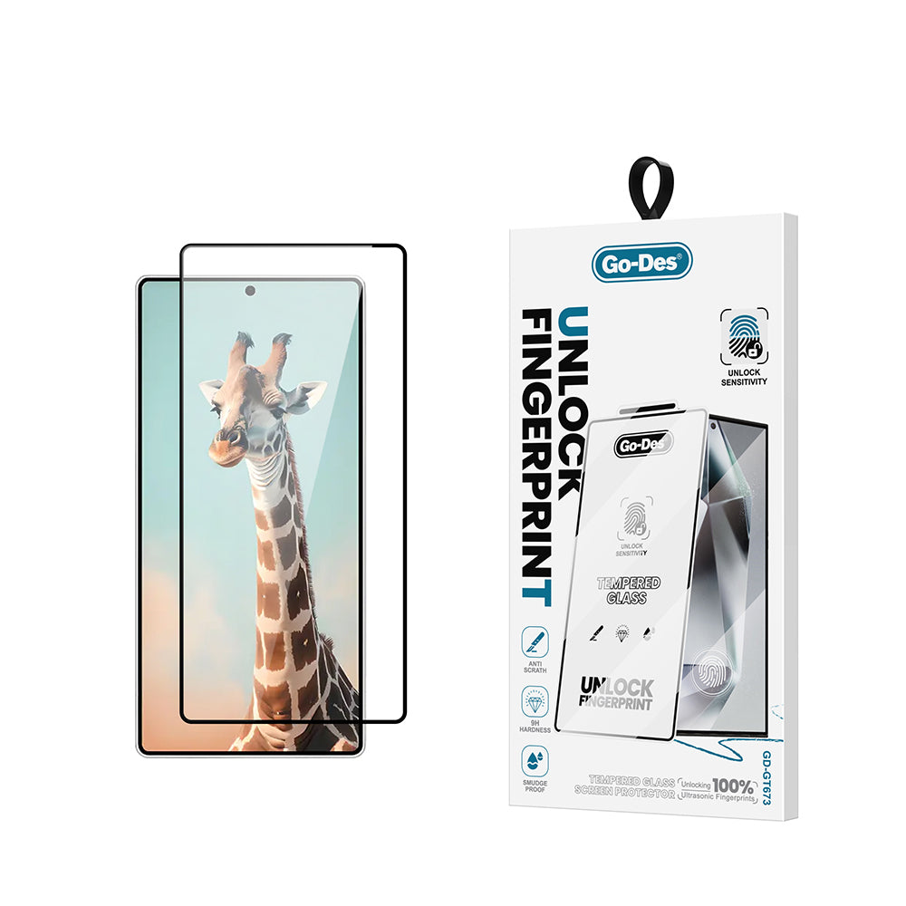 Galaxy S25 Ultra Go Des GD-001 Parmak İzi Bırakmayan 9H Temperli HD Cam Ekran Koruyucu Siyah