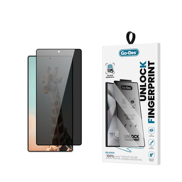 Galaxy S25 Ultra Go Des GD-001 Parmak İzi Bırakmayan Privacy 9H Temperli HD Cam Hayalet Ekran Koruyucu Siyah